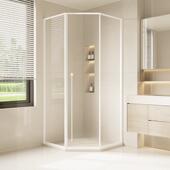 极窄菱形淋浴房侧推门浴室玻璃隔断浴室卫生间整体干湿分离浴屏