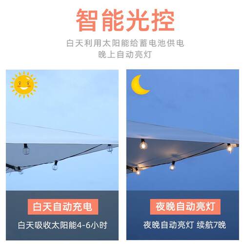 跨新款户外LED太阳能MST40灯串防雨E1G2串灯庭院节境日圣G50诞装