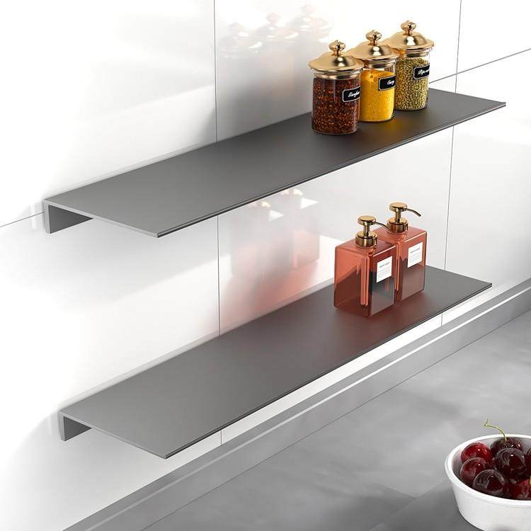 厨房长型置物架墙上一字隔板化妆室粘墙置物架铝合金置物架子壁挂,厨房/烹饪用具,厨房置物架/置物柜/角架,淘宝优惠券,粉丝福利购,淘宝优惠卷