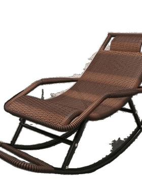 摇摇椅躺椅VTQ人闲藤成编椅休阳台家用休午可睡觉客厅老人专用逍