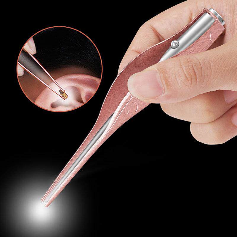 鼻屎夹婴儿新生宝宝挖耳勺发光耳镊鼻屎清理神器带灯鼻夹安全材质