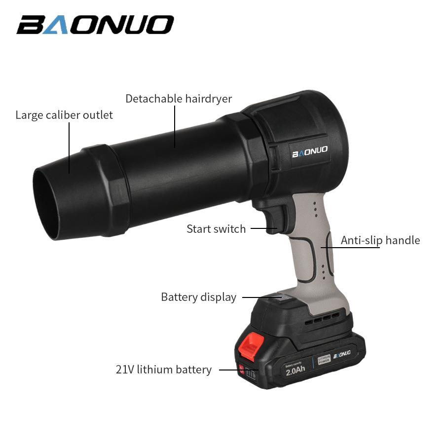 手持暴机分段式电动风吹风机手鼓叶风机DHL除尘吹雪落锂电持吹叶