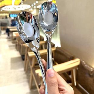 316不锈钢公用勺长柄加厚防烫盛汤炒饭勺家用大号加深调羹饭勺