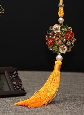 2026八宝组合车挂 用品 八吉祥车挂 新款佛珠禅意