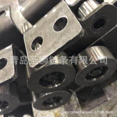 厂家直供P套80乳胶业安全流水线链条带承侧187边滚轮轴输行送链条