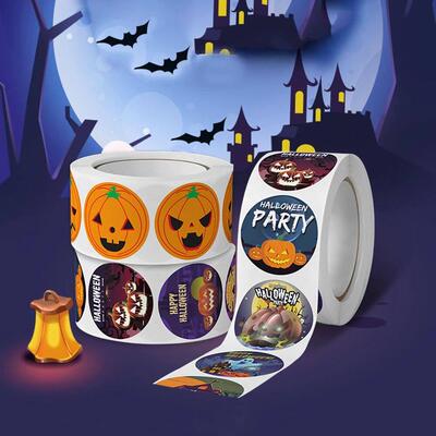 500Pcs Halloween Stickers Funny Pumpkin Emote Ghost Paper St