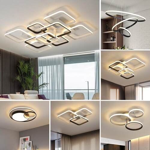 现代简约创意三卧室两客大厅led吸顶灯阳台家用客厅组合套餐灯具