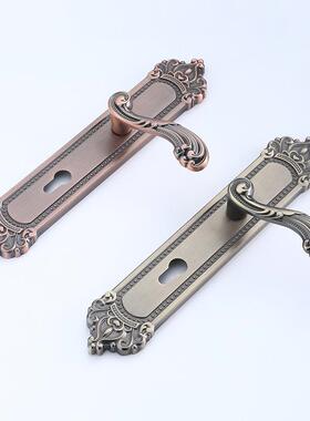 330330长85孔距锁古锁室内大门门锁压把锁把手欧式仿锁门锁具