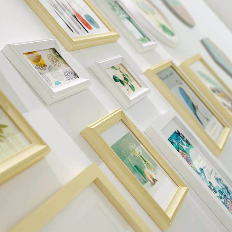 包邮【金零点9094】沃尔夫冈实木相框创意照片墙/相框墙/相框组合