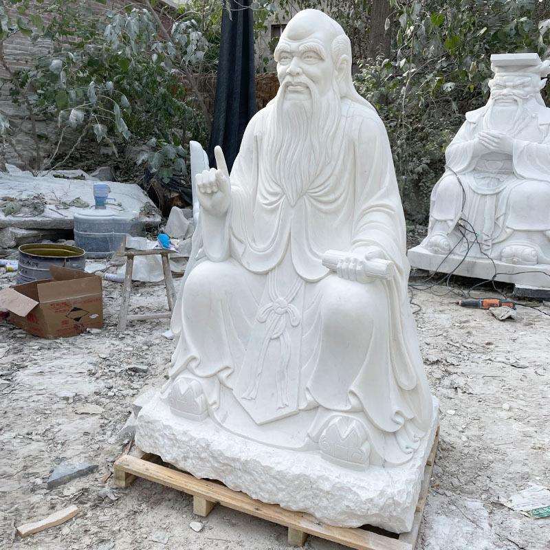 石雕老子雕像校园学校户外园林中外名人孔子雕像历史人物雕塑摆件