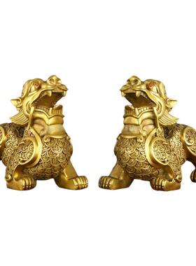 厂家纯青铜金钱貔貅摆件公司办公室工艺品商务赠品