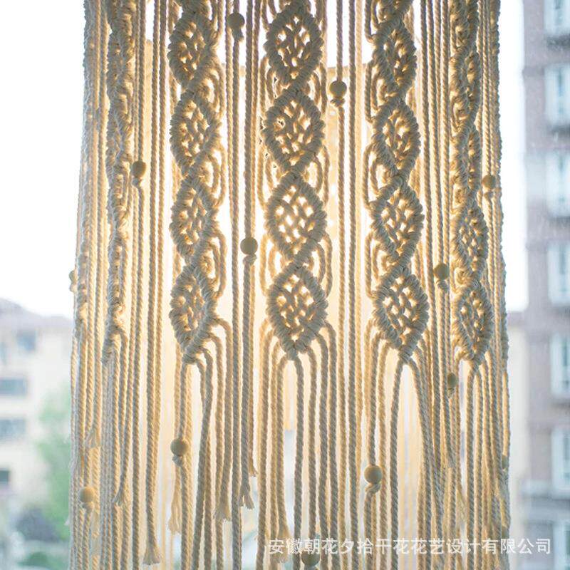 手工编织灯罩现代波西米亚卧室客厅阳台民宿文艺家居软装饰品