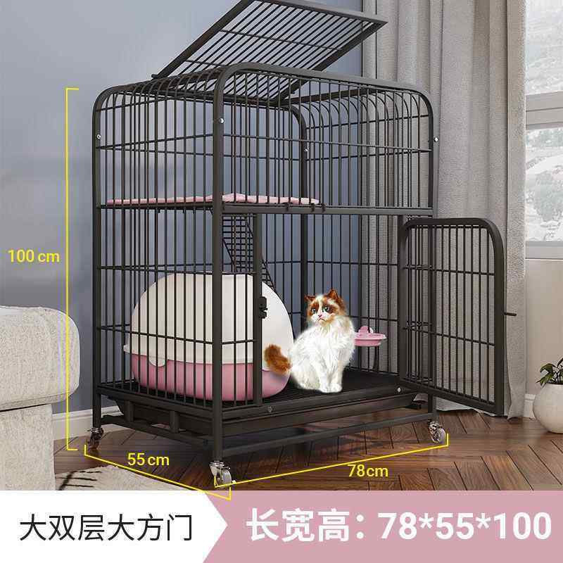 高档带子猫笼三层家用室密内超大自由空间加粗加厕所猫咪宠物猫舍