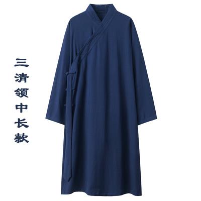 高档武当太极亚麻服道袍男武表演练功服棉麻术道家褂中国风女功夫