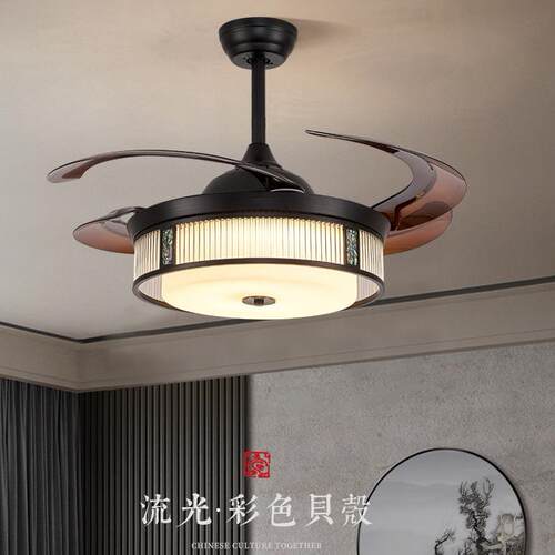 新中式全铜客厅吊灯茶室灯简约卧室餐厅灯2024年新款高端别墅灯具
