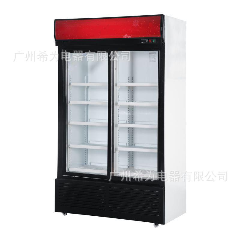双移门饮料展示柜推拉门冰箱风冷冰柜110V60HZ趟门便利店酒水柜