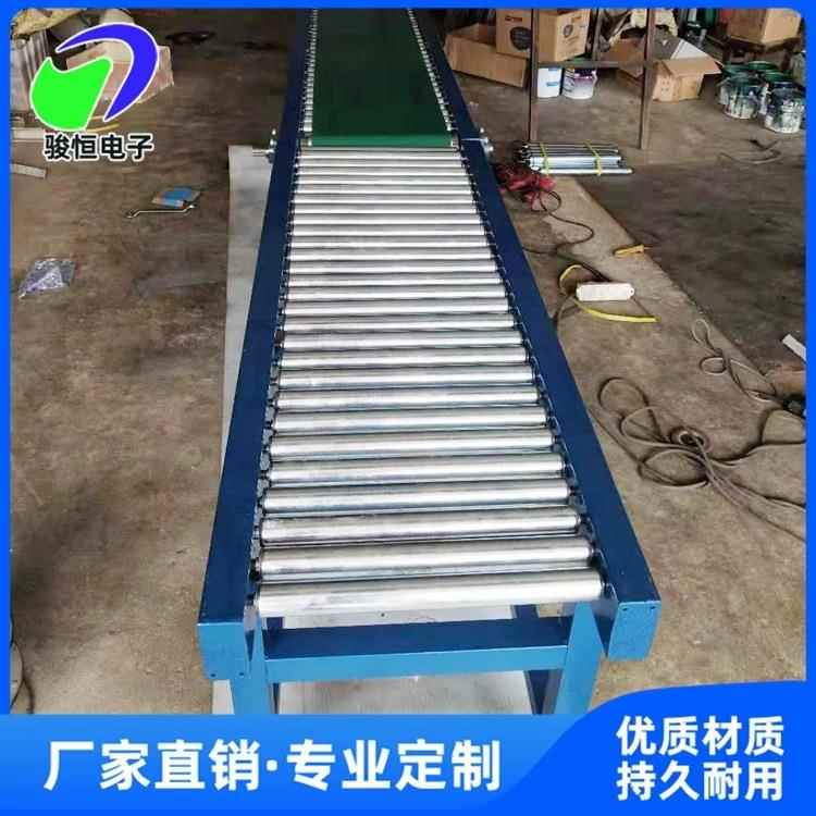 滚筒输送机快递物流分拣线手推无动力不锈钢滚筒输送线