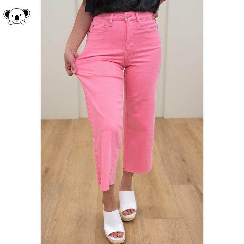 Z 26663 High Rise Tummy Control Jeans Pink粉色牛仔裤
