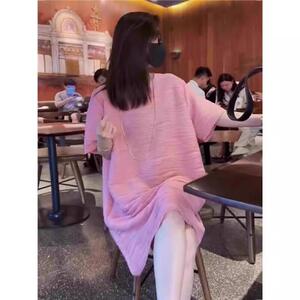 欧洲站2026年夏季新款时尚休闲减龄宽松遮肉显瘦显高温柔风连衣裙