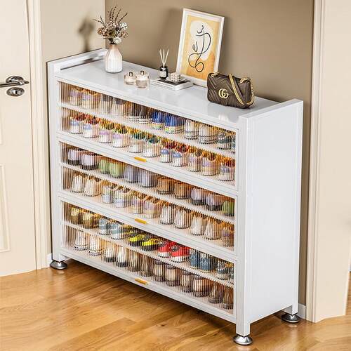 钢制鞋柜家用入户门口多层防尘铁艺鞋架室内玄关大容量储物柜