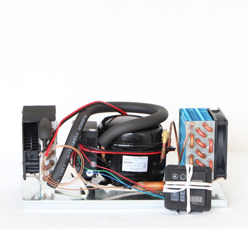 BD35A迷你冷风一体机组总成12V24V开机制冷微型空调机组带温控