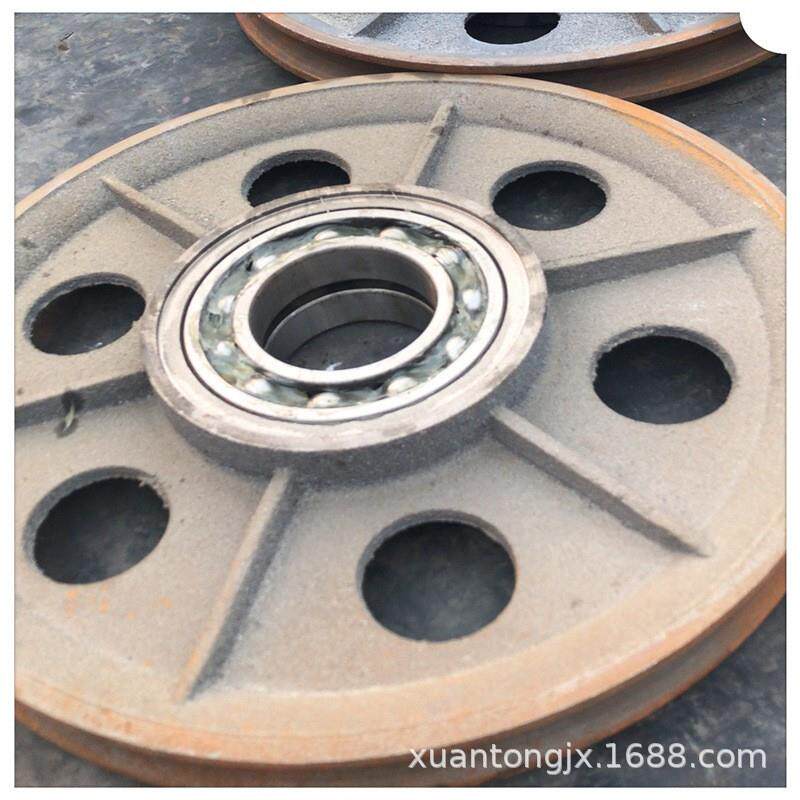 厂家加工销售轧制滑轮片来图纸制作尼龙滑轮组天车吊钩滑轮
