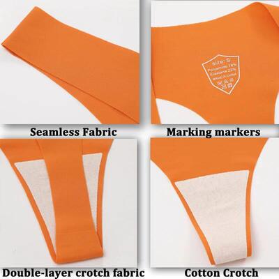 3Pcs/Set Women Seamless Panties Sexy V-Waist Thongs G-String