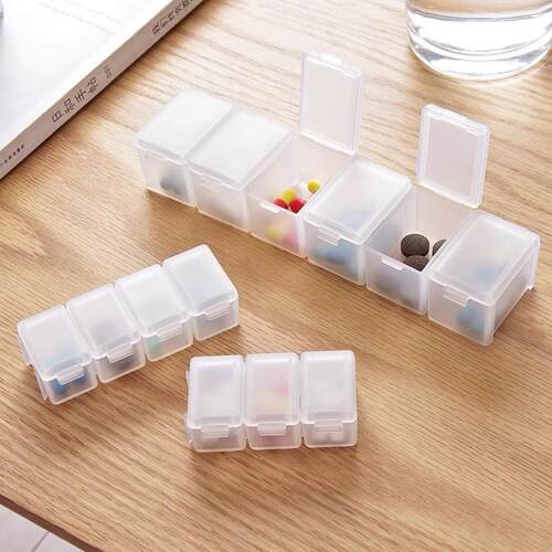 Detachable 7-Compartment Portable Pill Box Organizer for 7 D