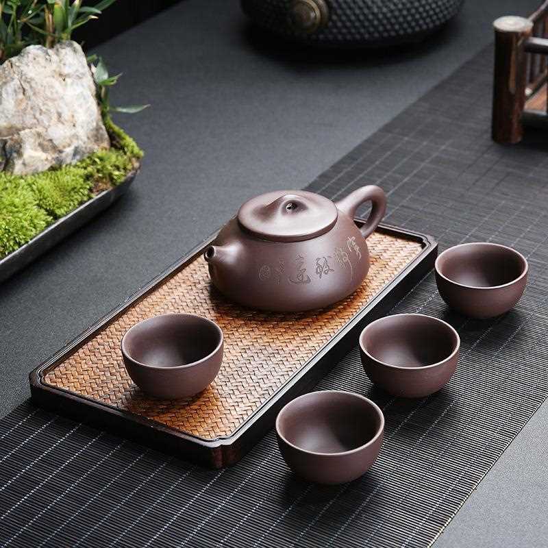 便携户外泡茶壶旅行茶具小套装家用功夫一壶四杯原矿紫砂礼盒装