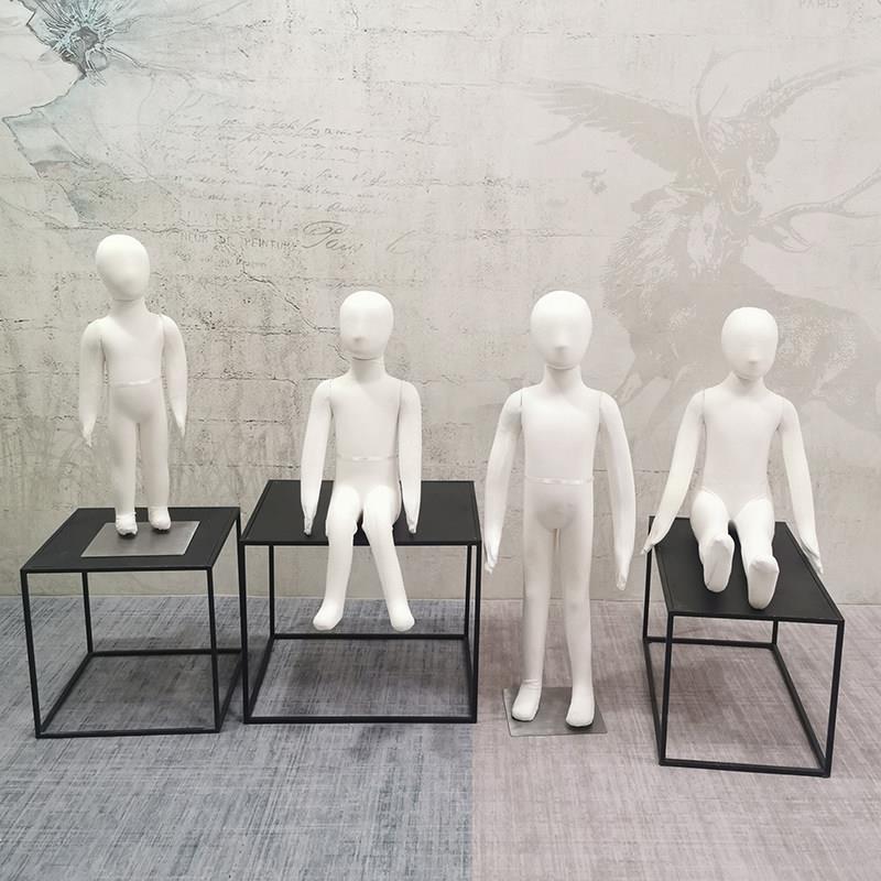 儿童软体全身模特童装店服装陈列展示架可插针婴童人体小孩模特架
