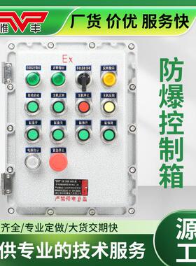 惟丰防爆箱接线箱配电箱操作柱两指示灯IP66铸铝按钮盒开关控制箱