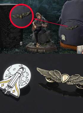 The Last Of Us Part 2 Ellie Backpack Pins Brooch Shield Wing