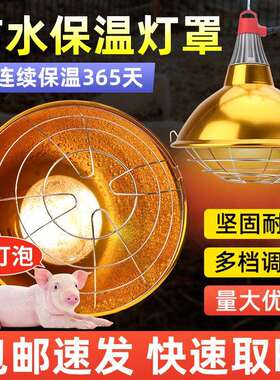 加厚养殖保温灯灯罩猪用取暖灯罩防水可调温小鸡加热灯泡畜牧设备