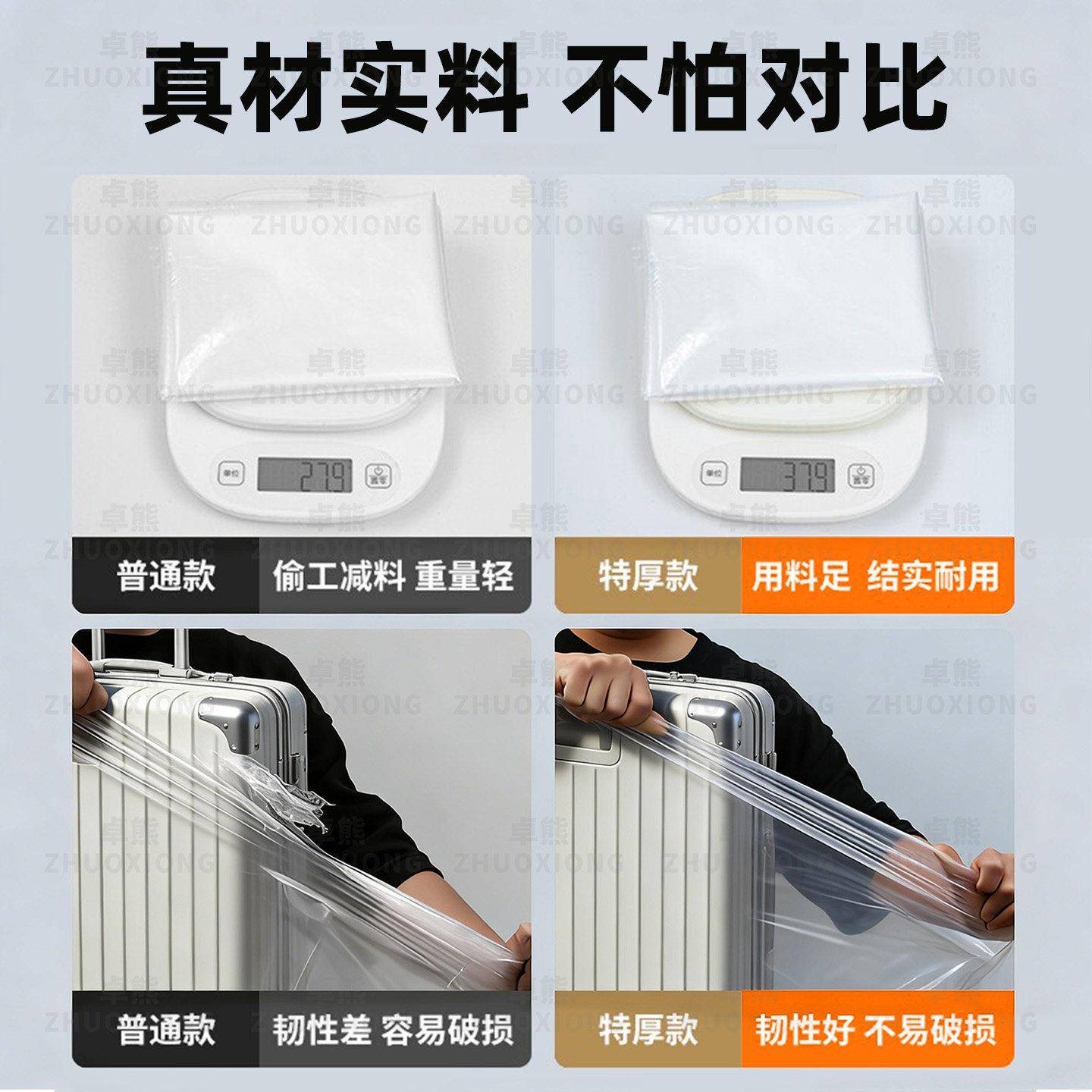 行箱防尘罩全包收纳李袋箱旅行李箱防行箱尘防套透明保护套加大加