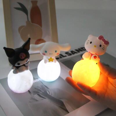 4Pcs Sanrio Night Light Kawaii Cinnamon Kitty Kuromi Melody