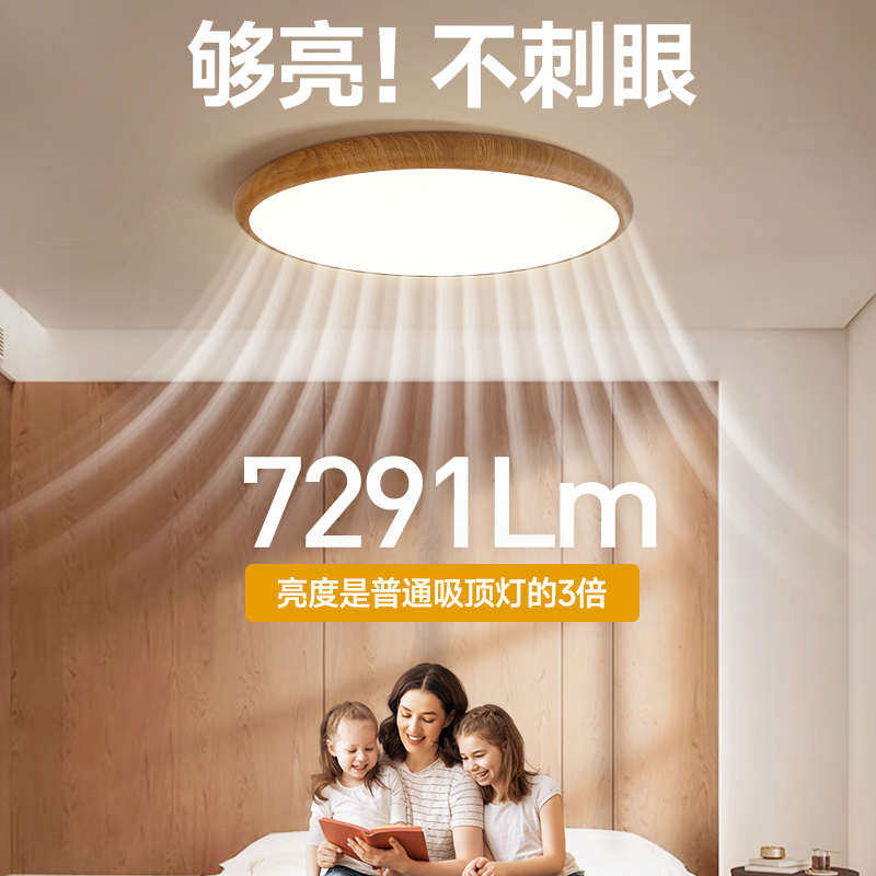 奥朵日式原木风主卧室灯侘寂风全餐厅/卧室/书房吸顶