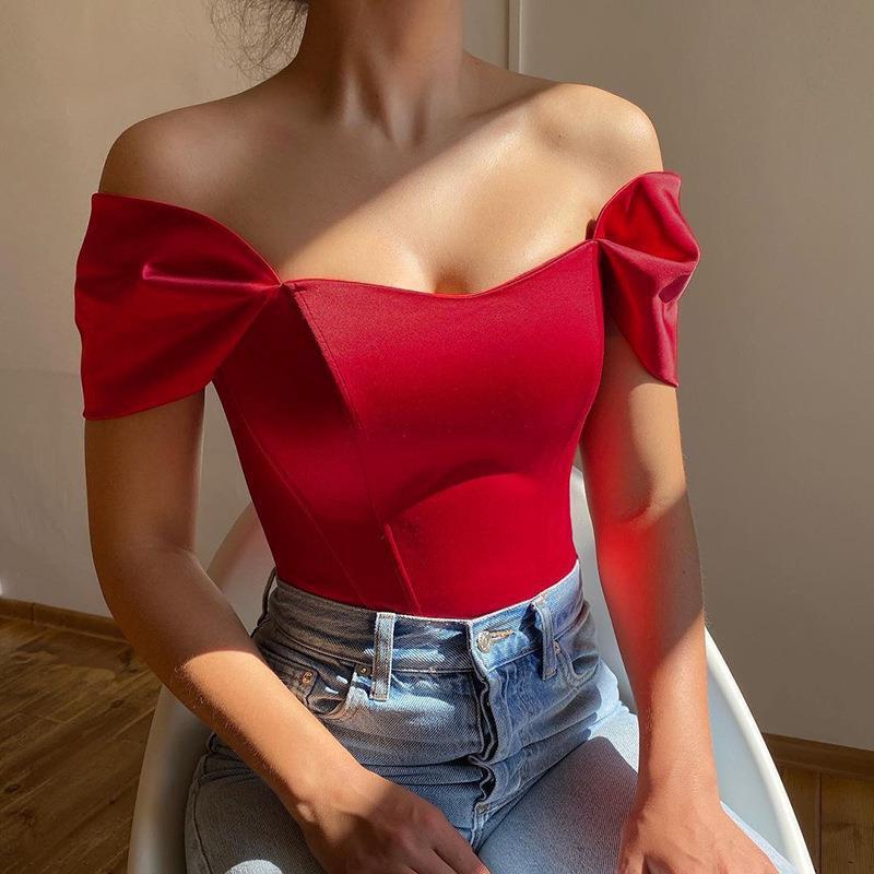 shoulder solid sash lady drop shipping new bustiers slim