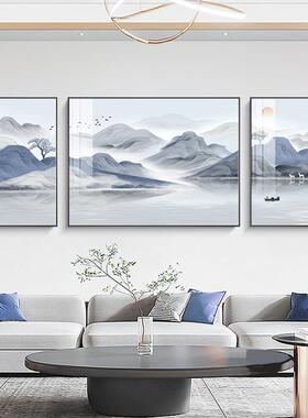 网红客厅装饰山水画挂画大画气高壁沙背景发墙画端现代简约家庭三