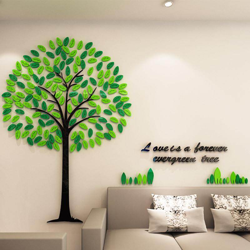 家居树3d亚克力立体墙贴画客厅电视玄关背景创意办公室装饰品贴纸