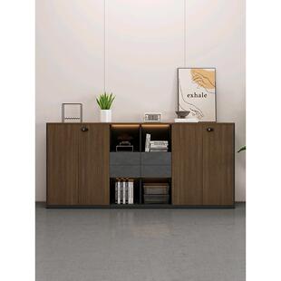 办公室文件柜矮柜储物柜档案资料柜木质带锁隔断柜子公司靠墙边柜