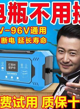 正品电动车电瓶修覆器自动断电智能脉冲修覆充电器激活饿死锂电池