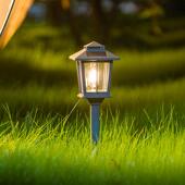 ume新中式 太阳能地插灯花园庭院草坪灯户外防水古典led室外插地埋