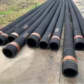 厂家供应大口径吸砂管黑色橡胶管钢丝骨架胶管法兰耐磨胶管抽水管