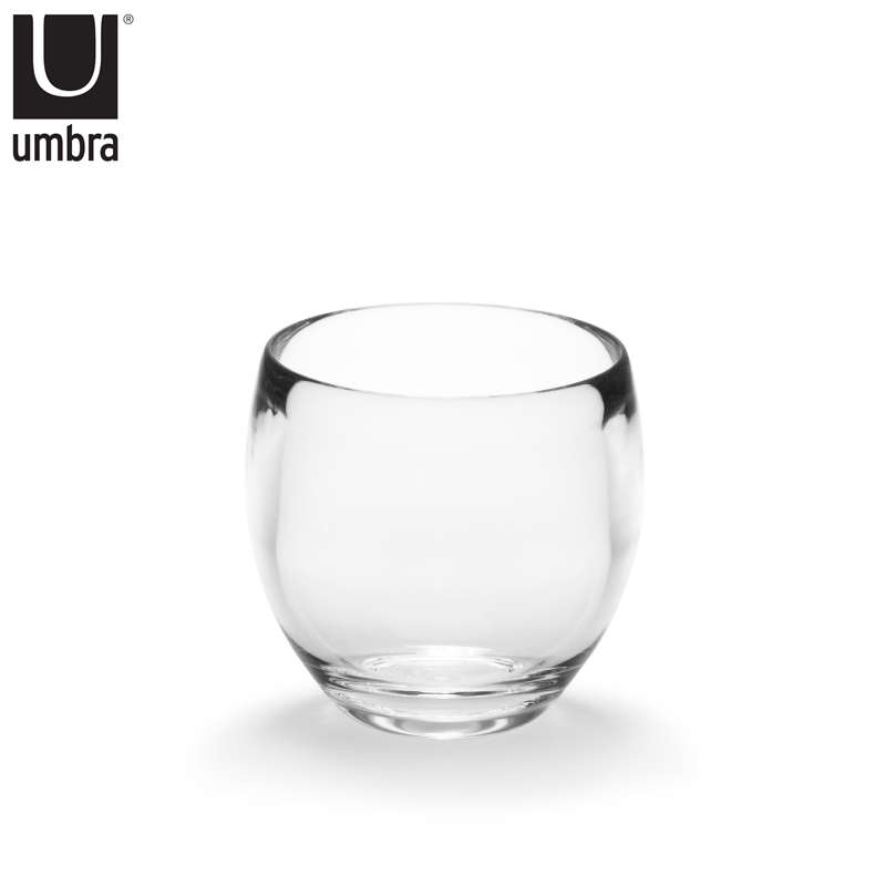 UMBRA刷牙杯子家用置物架漱口杯创意轻奢简约进口高档透明洗漱杯