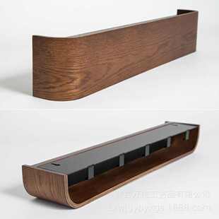 物墙上衣服挂钩入户门衣架架衣帽架置带隐藏式物架架收纳置木质