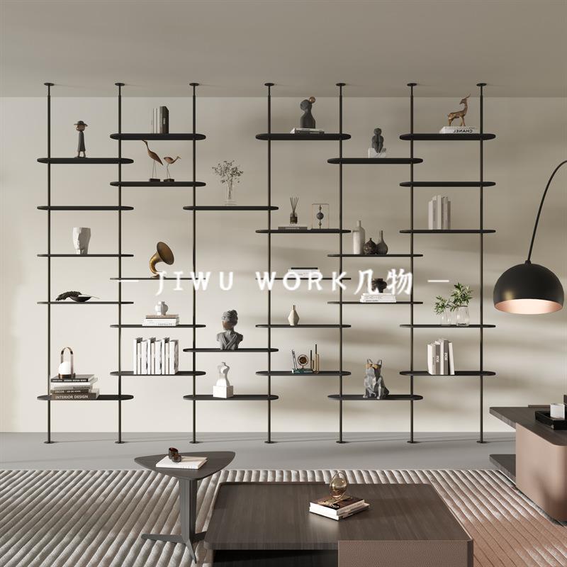 简易书架落地置物架商用展示隔断收纳架置物架层板架通顶展示架子