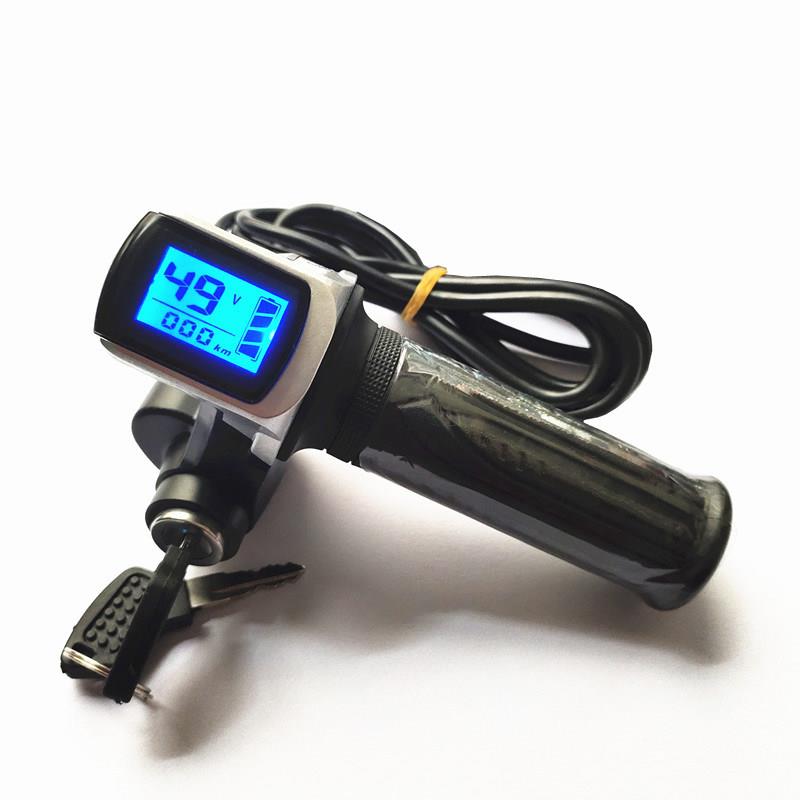 代驾锂电车液晶加速把豪华款带速度显示48V电量表折叠电动车手把