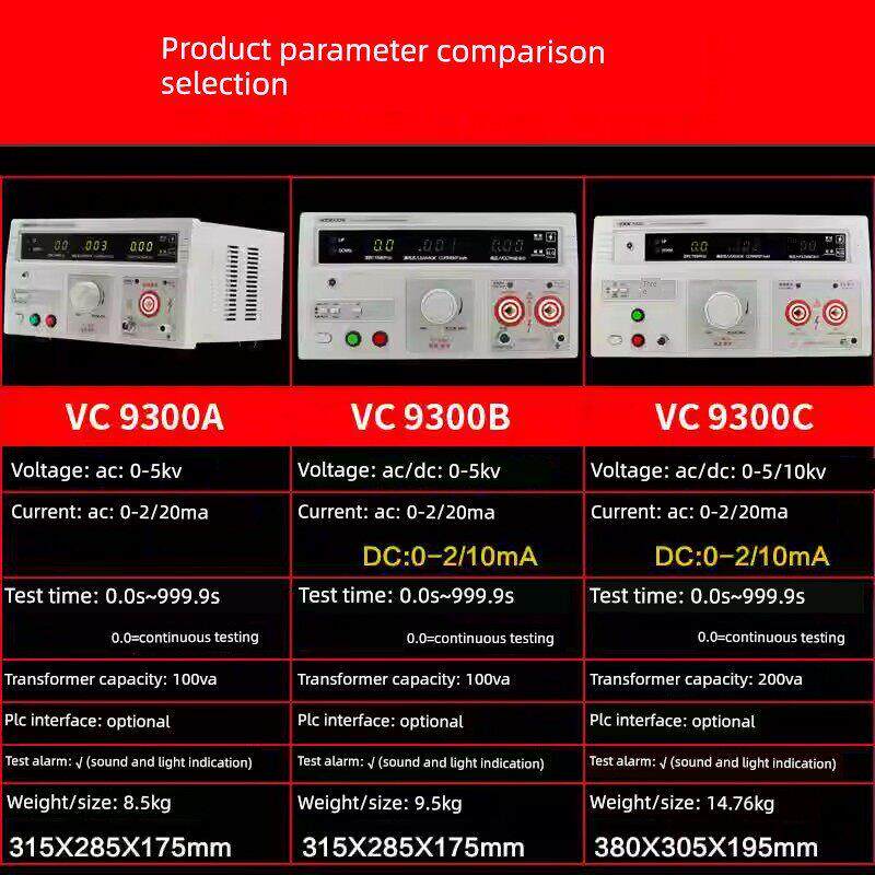 胜利耐电压测试仪Vc9300A/B/C/D/E数显交流和直流高压发动机控制