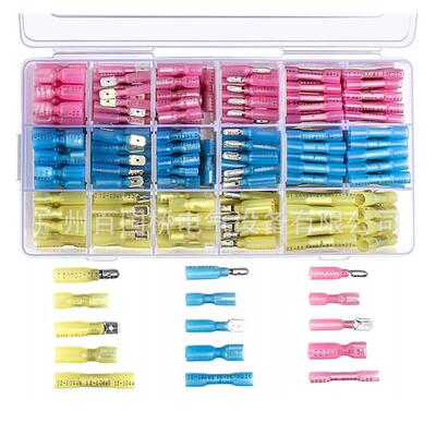 300PCS盒装热缩端子连接器组合BHT防水绝缘接线端子