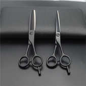 对称柄剪刀 A型剪刀 黑色烤漆看 烤漆玫瑰金色 440C美发剪 A字剪